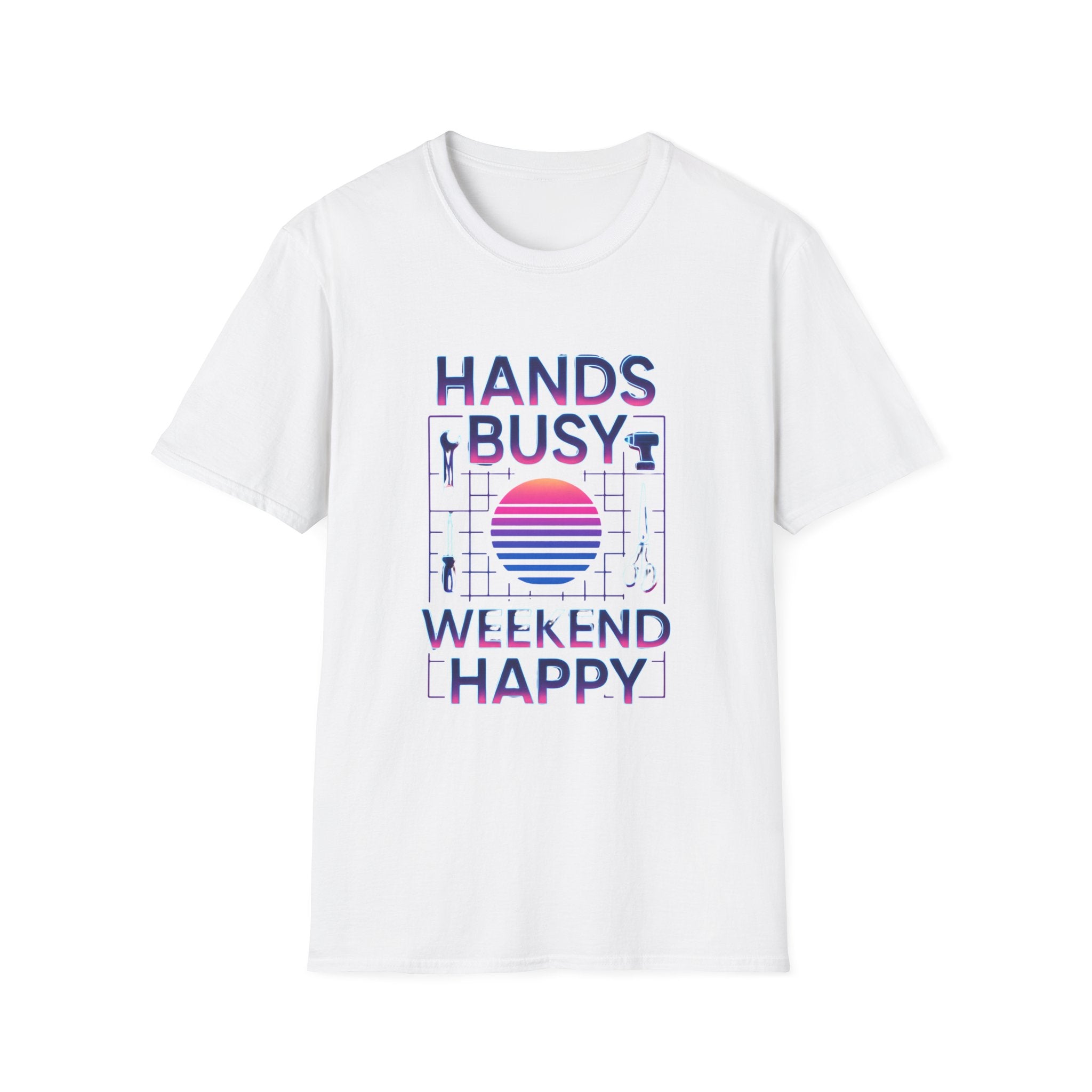 Busy Hands Neon Sign T-Shirt